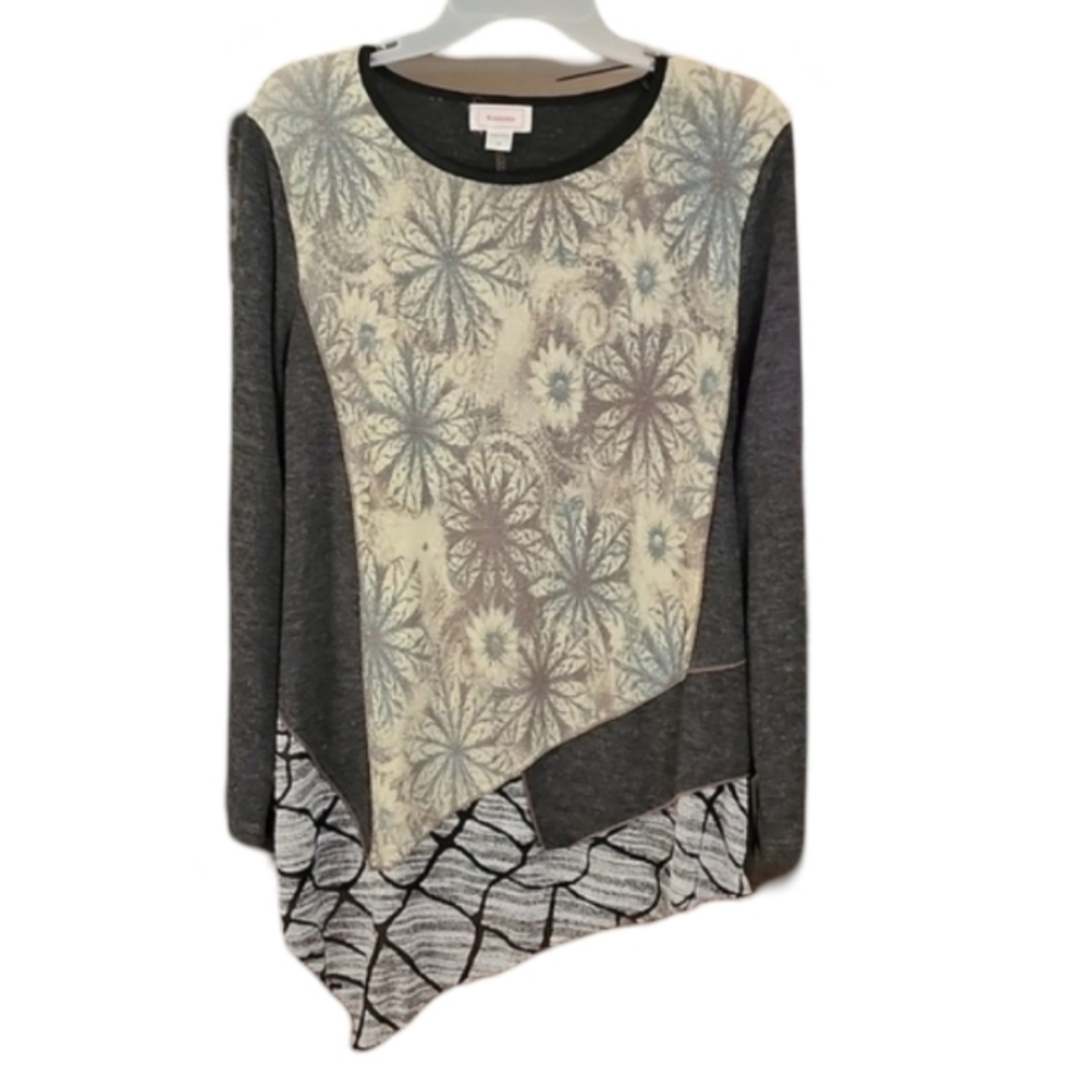 Kamana Asymmetrical Knit Tunic Blouse‎ Women's Medium